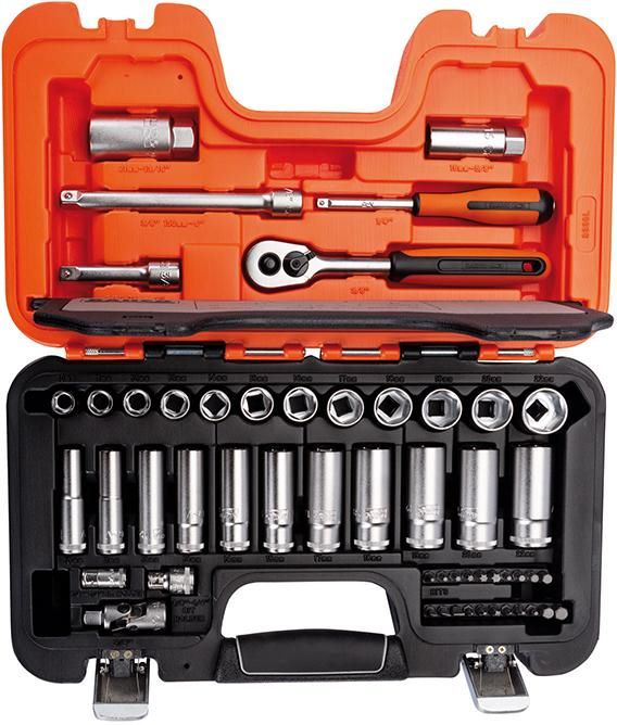 Produktbild BAHCO Steckschlüssel Garnitur 1/4 und 3/8 Zoll 53 Teilig S330L