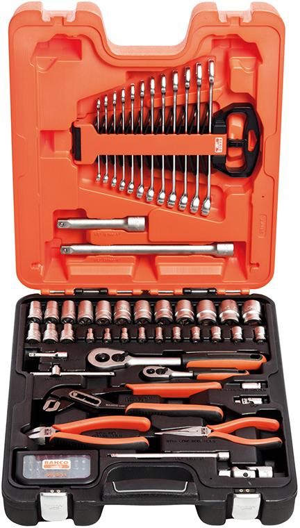 Produktbild BAHCO Steckschlüssel Garnitur 1/4 Zoll 1/2 Zoll Zoll 81 teilig