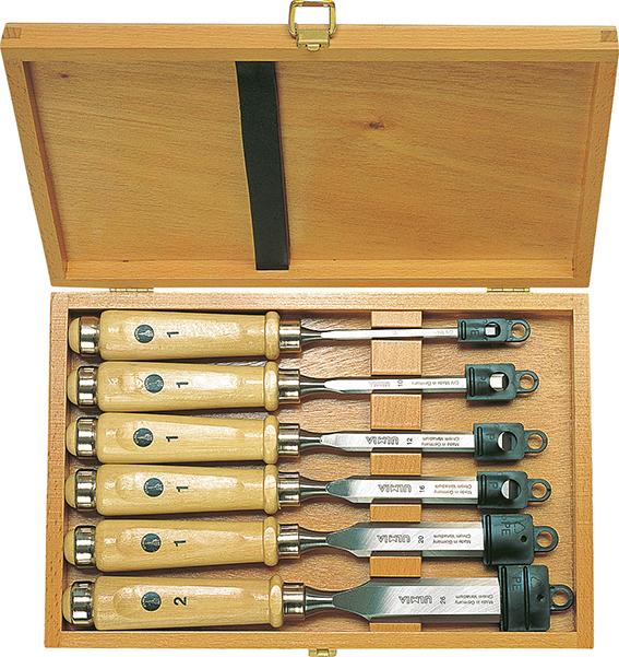 Produktbild Ulmia Stechbeitel Satz 174HK in Holzkassette 6 Teile