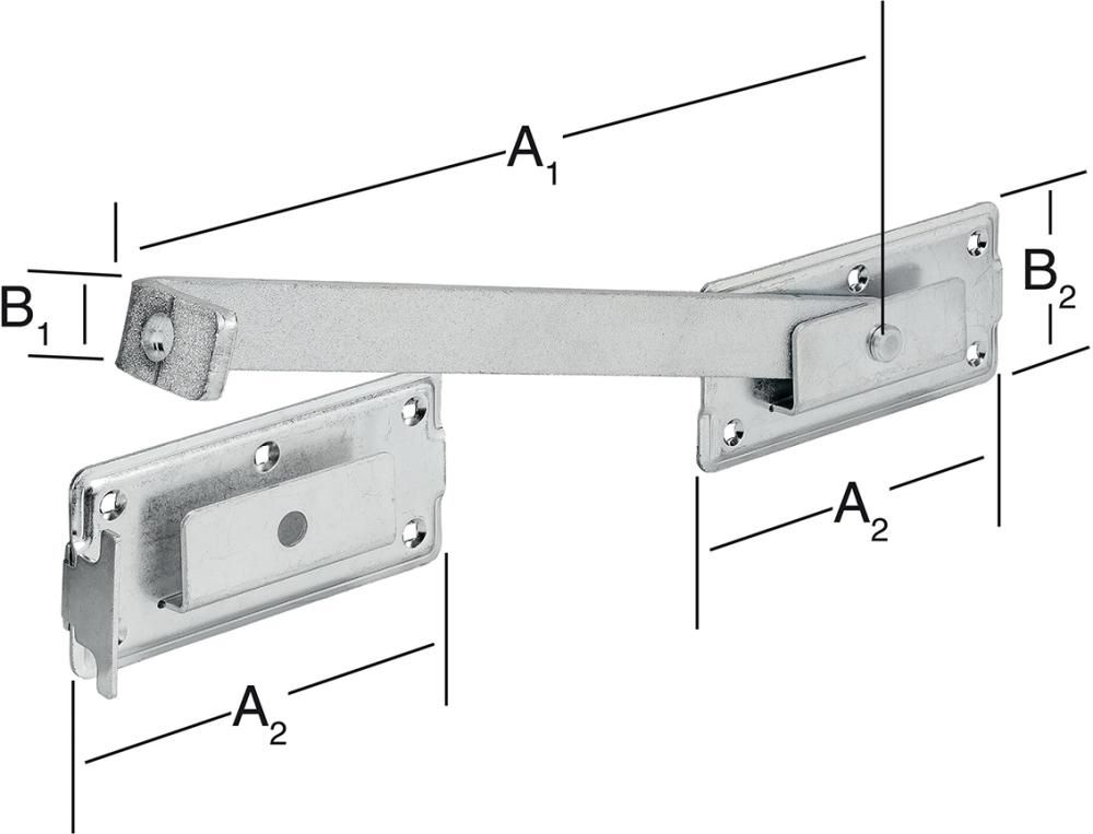 Produktbild Vormann Doppeltor Überwurf 340x30 mm verzinkt