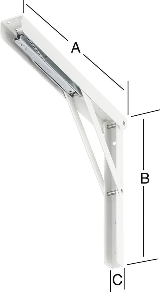 Produktbild Vormann Klappträger MULTILINE 300 x 200 x 30 mm weiß