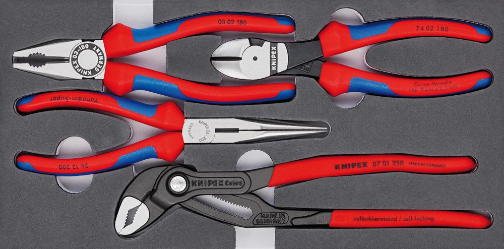 Produktbild Knipex Zangen Set Basic 4 Teile Schaumeinlage