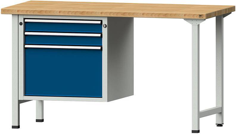 Produktbild Anke Werkbänke Kombiwerkbank V/T 2000 x 700 x 840 mm MODELL 722 V RAL 7035 / RAL 5010