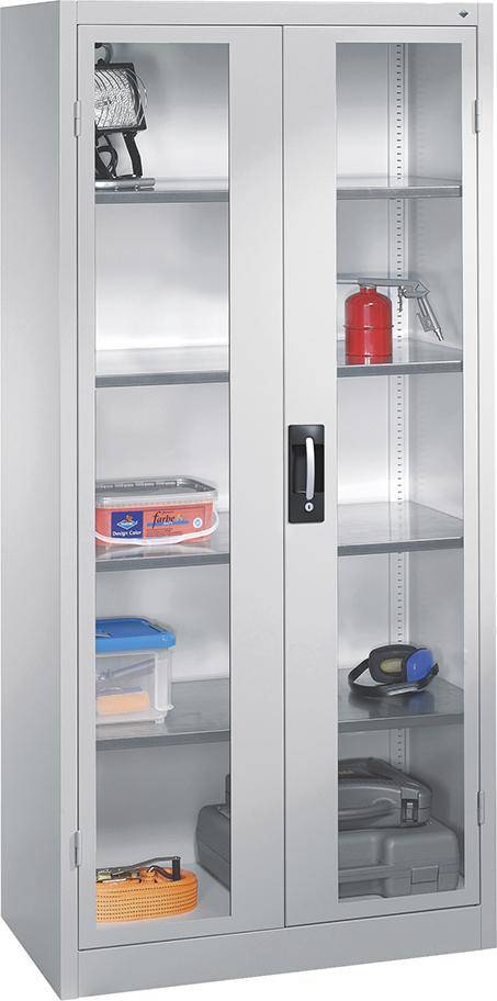 Produktbild C+P Werkzeugschrank BxTxH 930x500x1950 mm 4 Fachböden Türen mit Sichtfenster