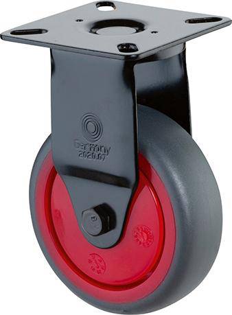 Produktbild BS Rollen Bockrolle A810.A85.03 75mm B 25mm 60 kg mit Anschraubplatte grau