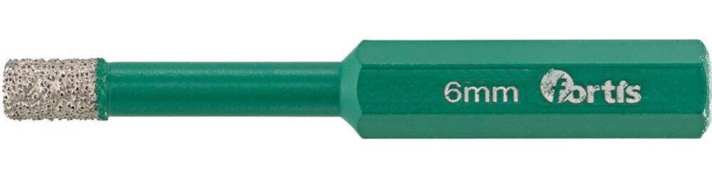 Produktbild Fortis Diamantbohrer 6 x 65 mm sechskant mit Kühlwachs