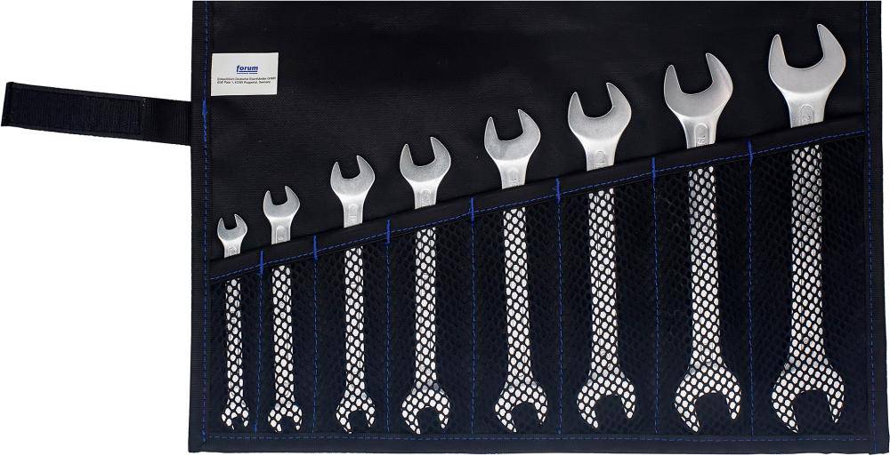 Produktbild FORUM Doppelmaulschlüssel Satz DIN3110 6-22 mm 8 teilig in Rolltasche
