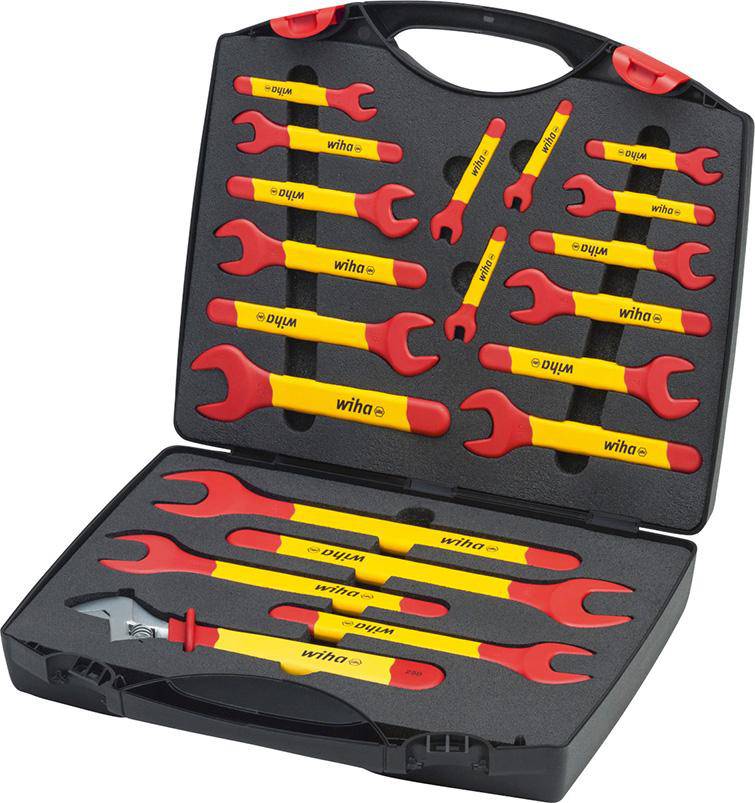 Produktbild Wiha Einmaulschlüssel Satz VDE 20 teilig im Koffer