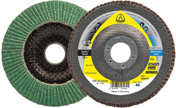 Produktbild Klingspor Fächerschleifscheibe SMT 976 Special 125 mm Korn 80 6 grad gewölbt