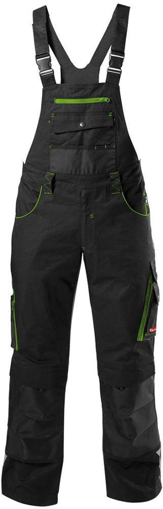 Produktbild Fortis Latzhose Arbeitshose 24 schwarz limegreen Größe 62 Herren