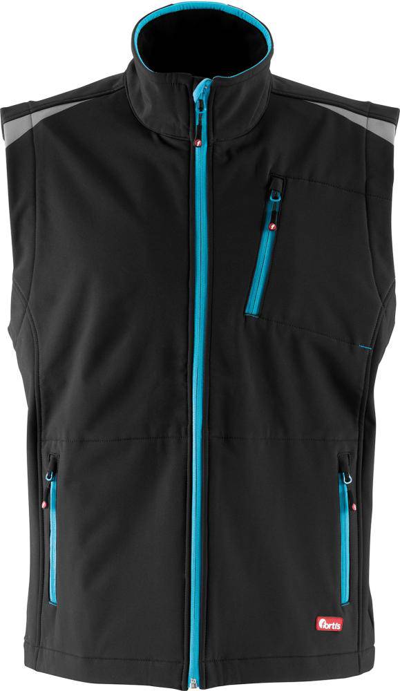 Produktbild Fortis Herren Weste 24 atmungsaktiv schwarz türkis Größe XL