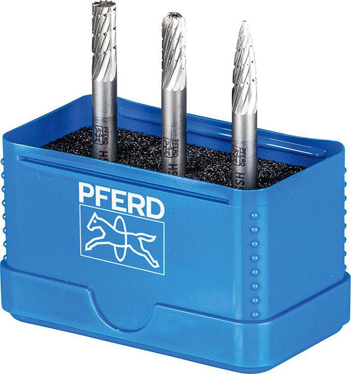 Produktbild Pferd Frässtift Satz HSS 6 mm 3 teilig A-C-K Durchmesser 6mm Zahnung Z3