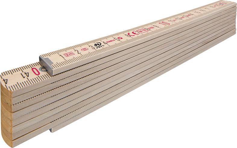 Produktbild Stabila Gliedermaßstab Buche 2 meter x 16 mm natur Typ 407