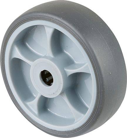 Produktbild BS Rollen Gummirad B44 Rad 100 mm grau 110 kg