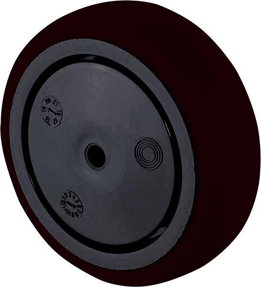 Produktbild BS Rollen Gummirad 50mm schwarz Radkörper Tragkraft 50 Kg