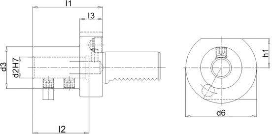 Produktbild Halter VDI für Wechselplattenbohrer E1 50x40mm FORTIS bild 2
