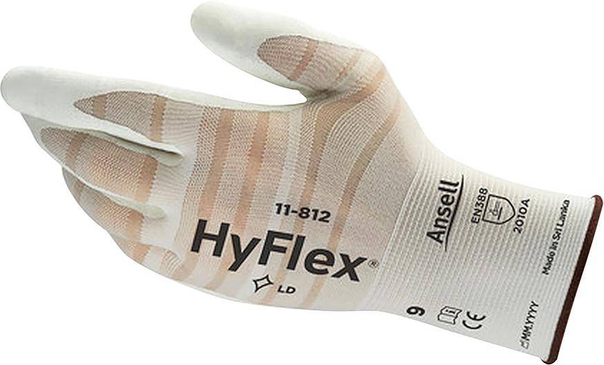 Produktbild Ansell Handschuh HyFlex 11-812 weiß Größe 9