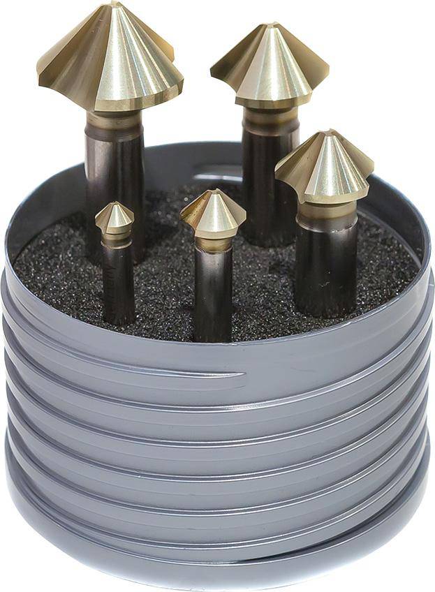 Produktbild Beck Kegelsenker Set 90 Grad 6,30-25 mm ungleiche Teilung HSS TiZrN