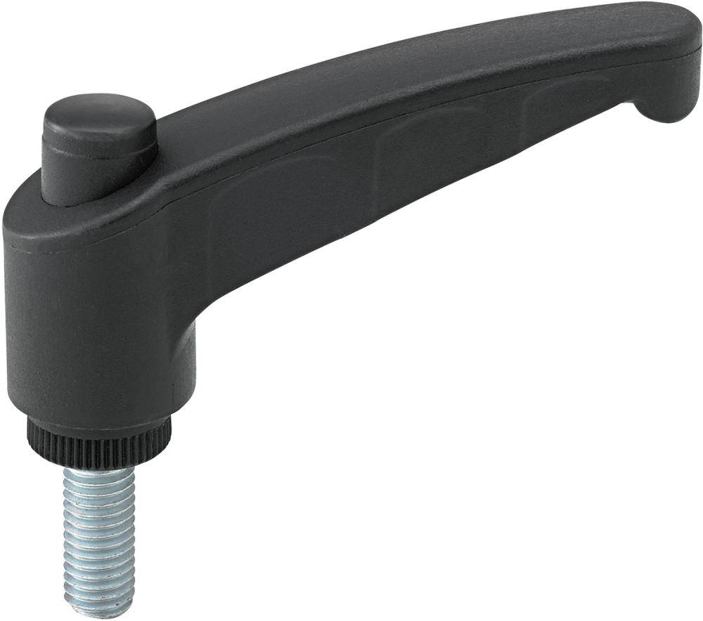 Produktbild Fortis Klemmhebel mit AG Thermoplast Größe 45 M 6x20 Inhalt 5 Stück