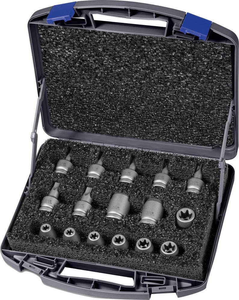 Produktbild ASW Kraft Steckschlüssel Satz Torx 1/2 Zoll 16-teilig