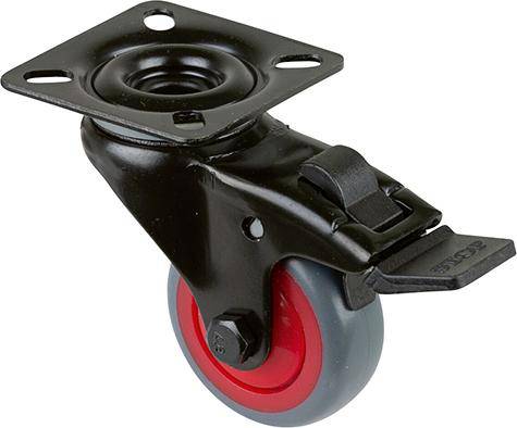 Produktbild BS Rollen Lenkrolle A820.A85.03 mit Totalfeststeller mit Platte Durchmesser 50 B 20mm 50kg