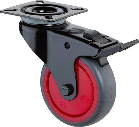 Produktbild BS Rollen Lenkrolle A820.A85.03 mit Totalfeststeller Platte Durchmesser 75 B 25mm 60 kg