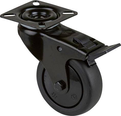 Produktbild BS Rollen Lenkrolle A820.A85.075 mit Platte Durchmesser 75 B 25mm 60 kg TPR