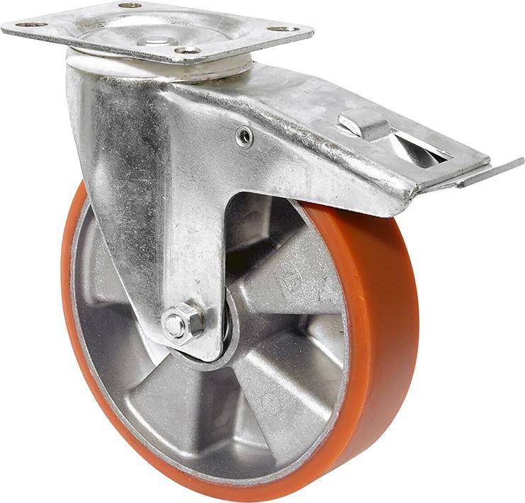 Produktbild BS Rollen Lenkrolle LS420.B90 mit Totalfeststeller Rad 125 mm 200 kg Stahl verzinkt