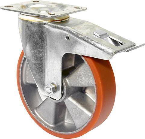 Produktbild BS Rollen Lenkrolle L420.B90 mit Totalfeststeller Rad 200 mm 300 kg Stahl verzinkt