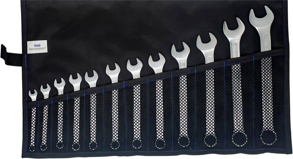 Produktbild FORUM Ringmaulschlüssel Satz DIN3113A 8-24 mm 12-teilig in Rolltasche