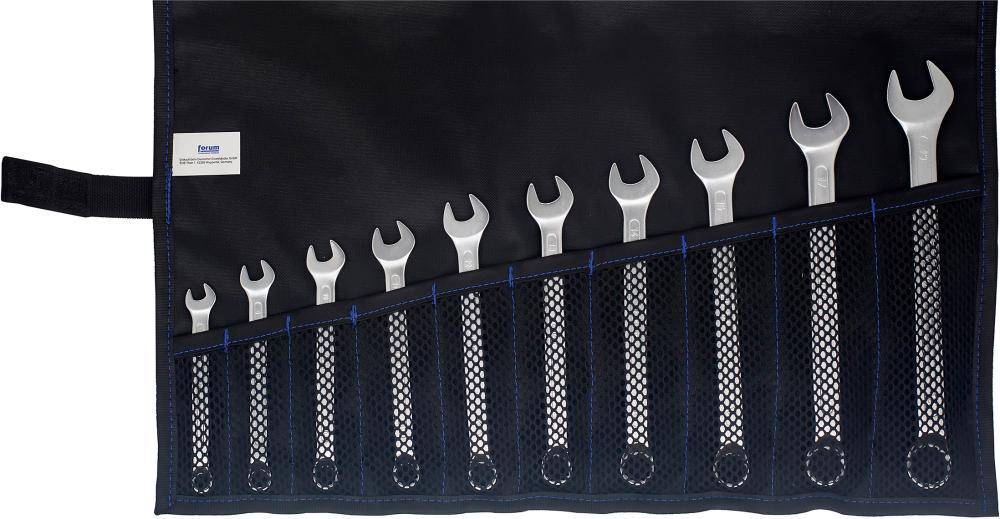 Produktbild FORUM Ringmaulschlüssel Satz DIN3113B 8-19 mm 10 teilig in Rolltasche