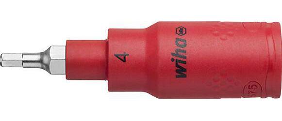 Produktbild Wiha Schraubendrehereinsatz 3/8 Zoll Innensechskant VDE 6x75 mm