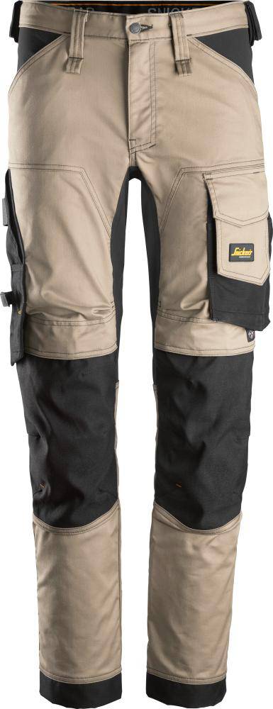 Produktbild Hultafors Stretch Arbeitshose Snickers Knee Guard khaki schwarz Größe 50