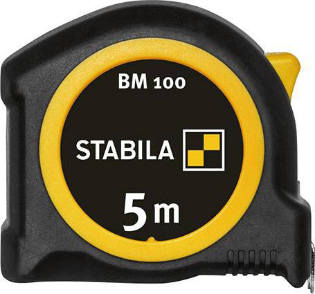 Produktbild Stabila Taschenbandmaß BM 100 5 meter x 19 mm Teilung mm/cm