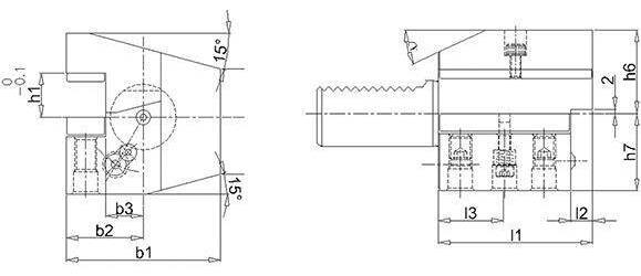 Produktbild Werkzeughalter VDI axial links C4 30x20mm Überkopf FORTIS bild 2
