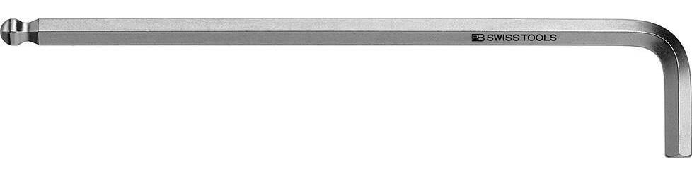 Produktbild PB Swiss Tools Winkelschraubendreher DIN 911L verchromt 7/64 Zoll Kugelkopf 6 kant