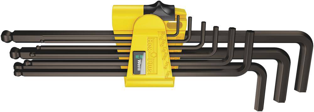 Produktbild Wera Winkelschraubendreher Satz 9-teilig 5/64 Zoll -3/8 Zoll lang Kugelkopf 6 kant