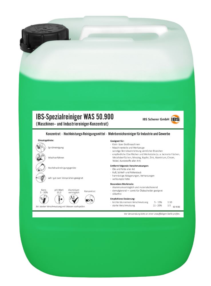 Produktbild IBS Scherer Spezialreiniger WAS 50.900 Industriereiniger Konzentrat 20 Liter Kanister