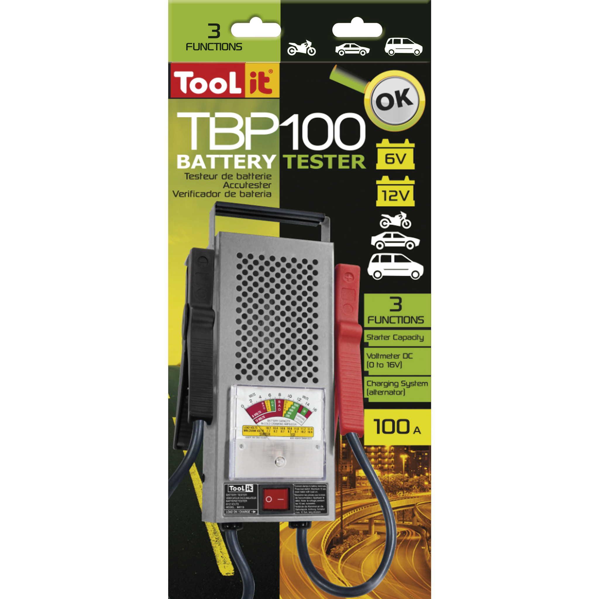 Produktbild GYS TBP 100 Batterietester für Bleibatterien 6 – 12 V bild 2