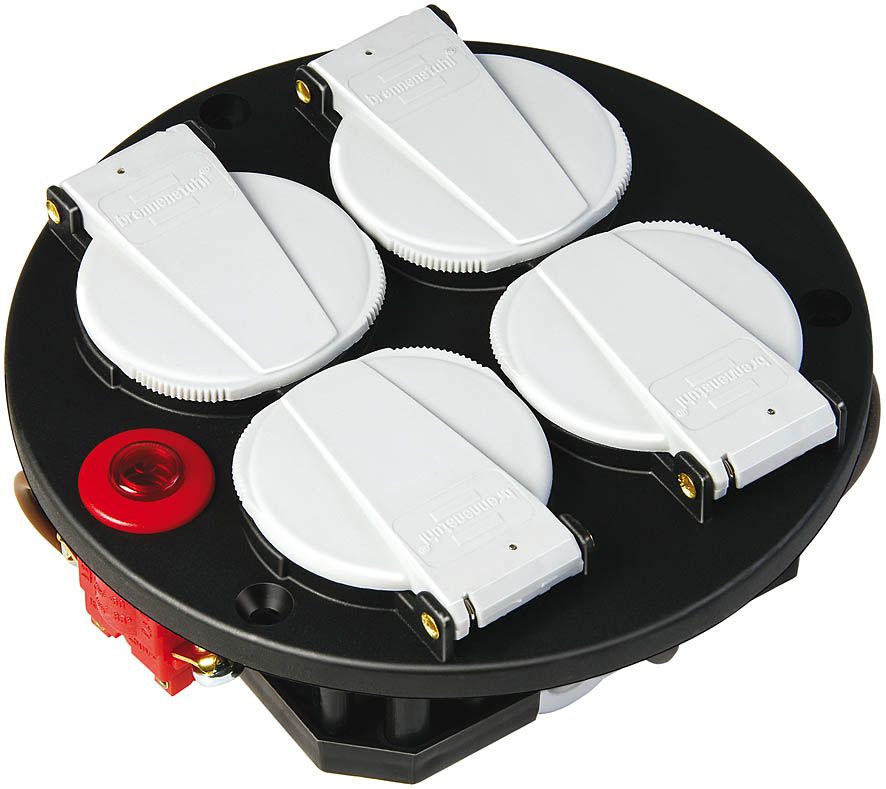 Produktbild Brennenstuhl Steckdoseneinsatz Montageplatte 4-fach