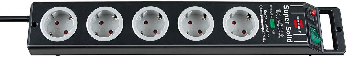 Produktbild Brennenstuhl Steckdosenleiste 2,5 m mit Überspannungsschutz 13.500A 5 Stecker bild 1