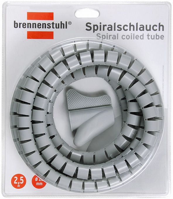 Produktbild Brennenstuhl Spiralschlauch 20 mm grau 2,5m