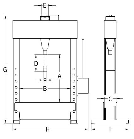 Produktbild Compac Werkstattpresse FP50 m. Fußpumpe, 50t bild 7