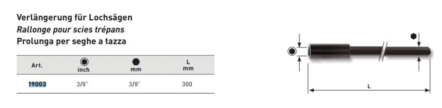 Produktbild KRAFTWERK Lochsägen Verlängerung 300 mm bild 2