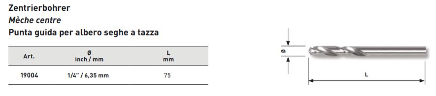 Produktbild KRAFTWERK Zentrierbohrer HSS 1/4" 75 mm bild 2
