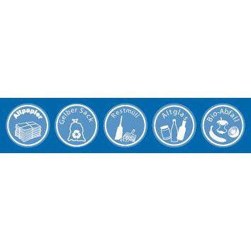 Produktbild Stumpf Aufkleber D100mm 5 Symbole