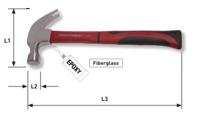 Produktbild KRAFTWERK Klauenhammer 450 g amerikanische Form bild 3