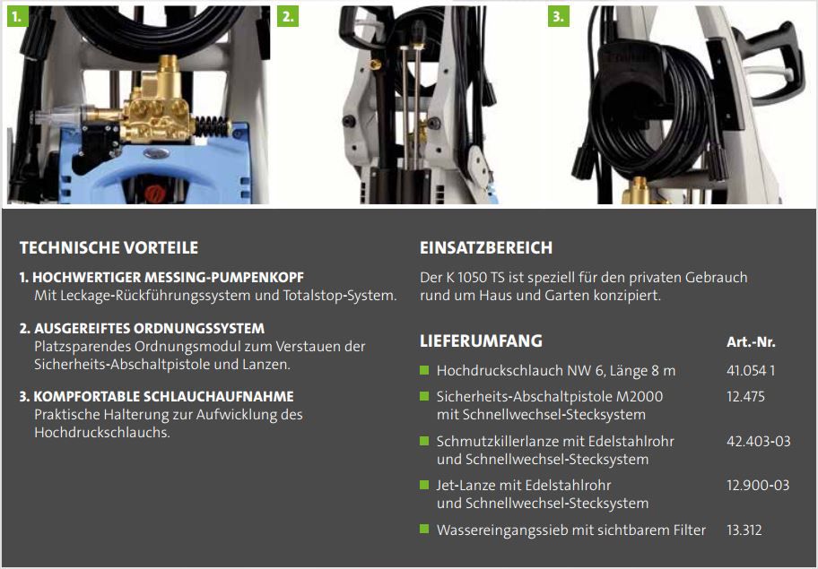 Produktbild Hochdruckreiniger Kränzle K 1050 TS bild 4