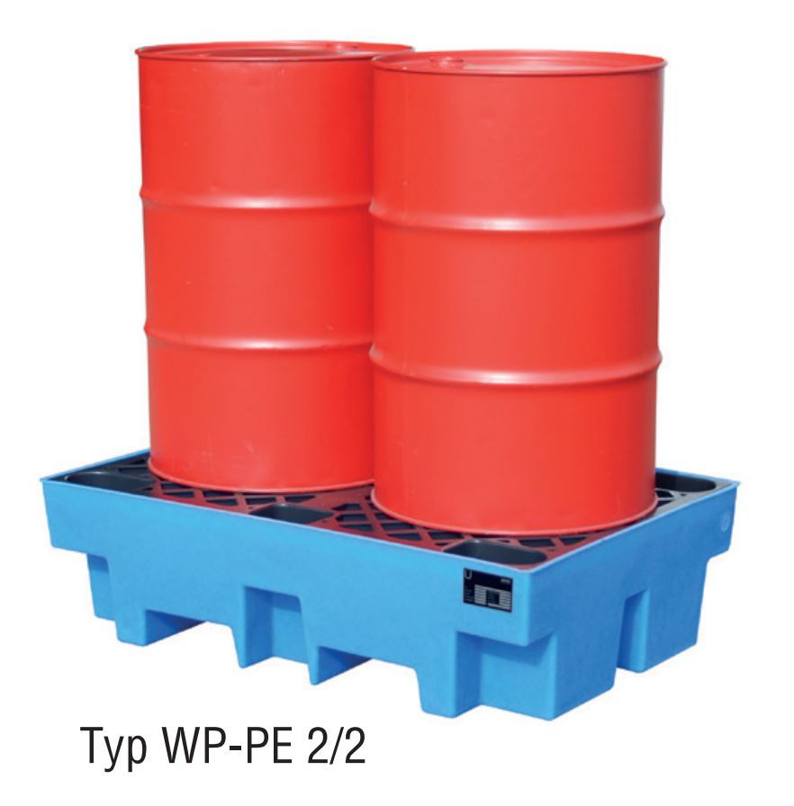 Produktbild Bauer PE-Auffangwanne WP-PE 2/2 mit PE-Palette für max. 2x 200l Fässer bild 2