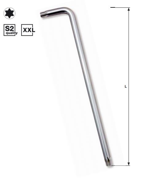 Produktbild KRAFTWERK Winkelstiftschlüssel Torx T27 poliert satiniert bild 2